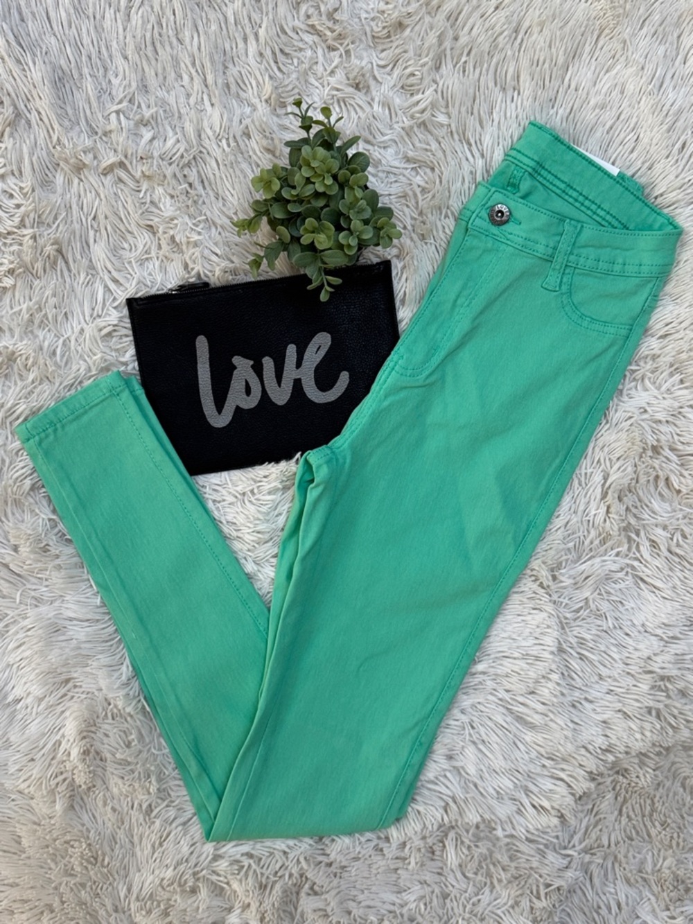 Lover Brand Fashion Stretch Skinny Colored Jeans 💗 Light Mint